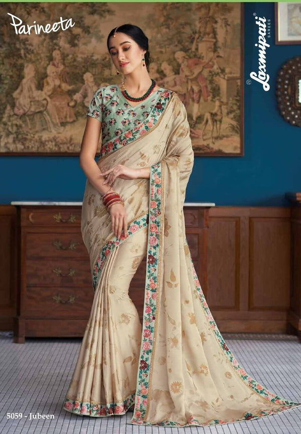 Laxmipati Parineeta 5059 Multicolor Raw Silk Saree