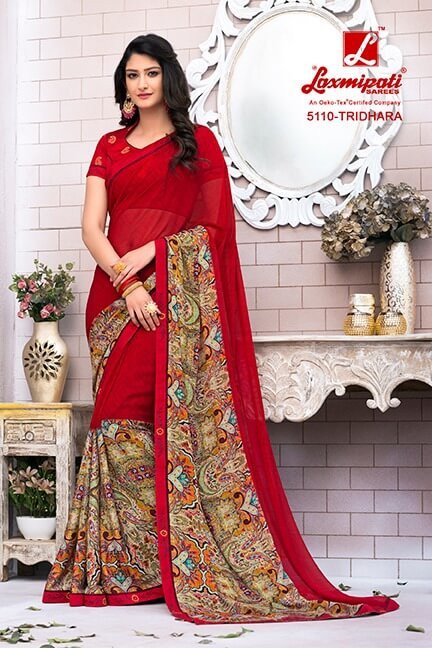 Laxmipati Sabri 5110 Multicolor Georgette Saree