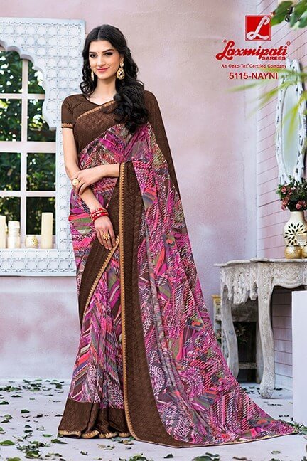 Laxmipati Sabri 5115 Multicolor Georgette Saree