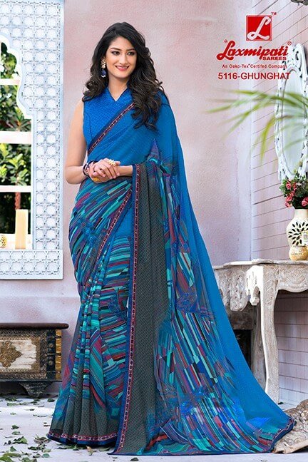 Laxmipati Sabri 5116 Multicolor Georgette Saree