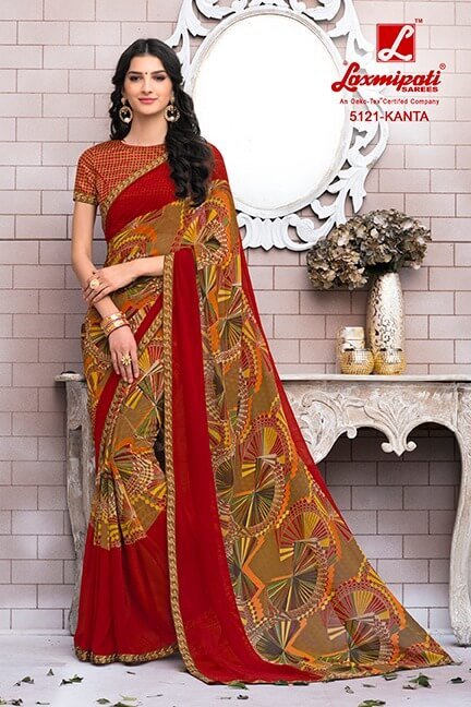 Laxmipati Sabri 5121 Multicolor Georgette Saree