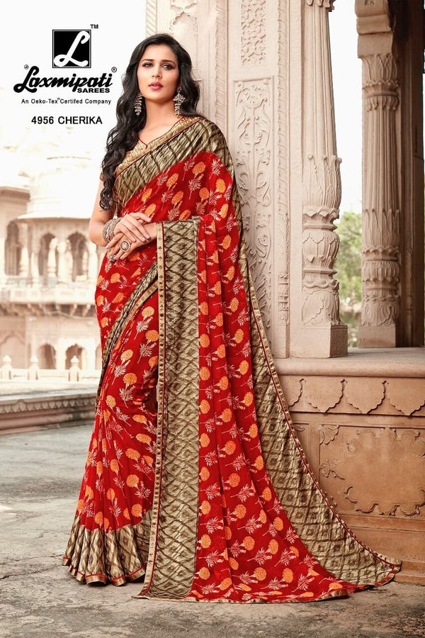 Laxmipati Kamli 4956 Multicolor Georgette Saree