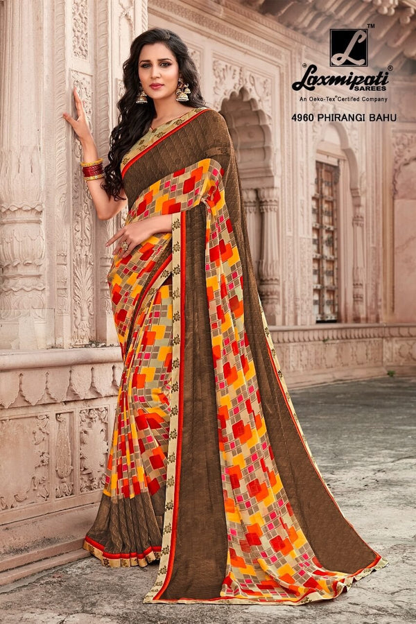 Laxmipati Kamli 4960 Multicolor Georgette Saree