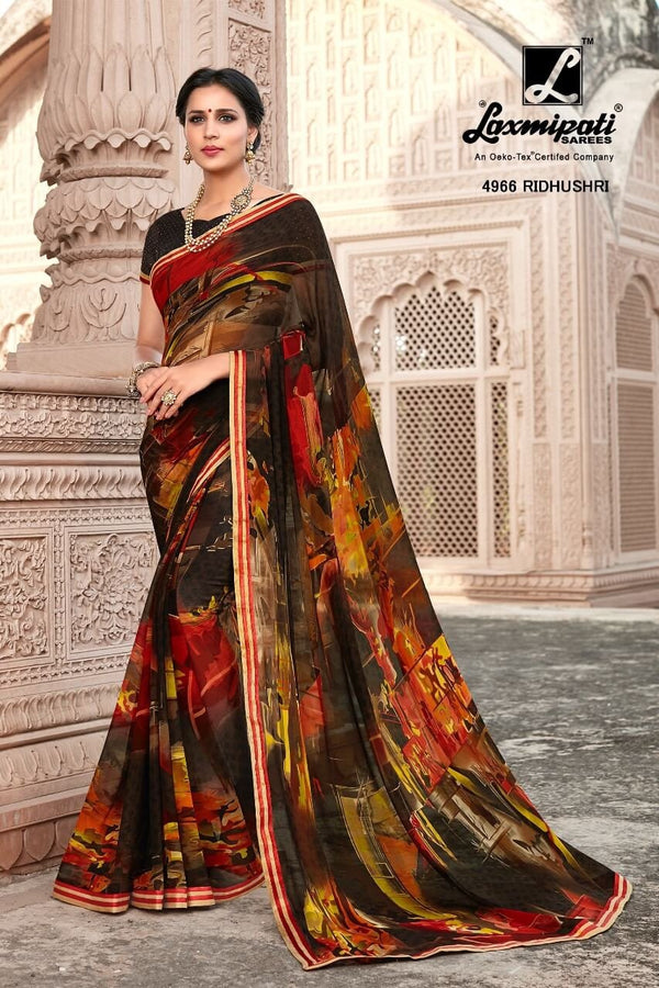 Laxmipati Kamli 4966 Multicolor Georgette Saree