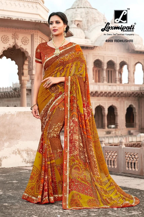 Laxmipati Kamli 4969 Multicolor Georgette Saree