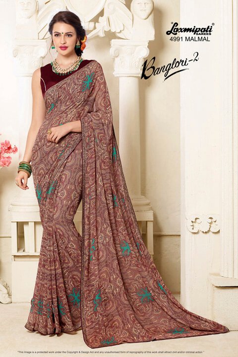 Laxmipati Banglori 4991 Multicolor Georgette Saree