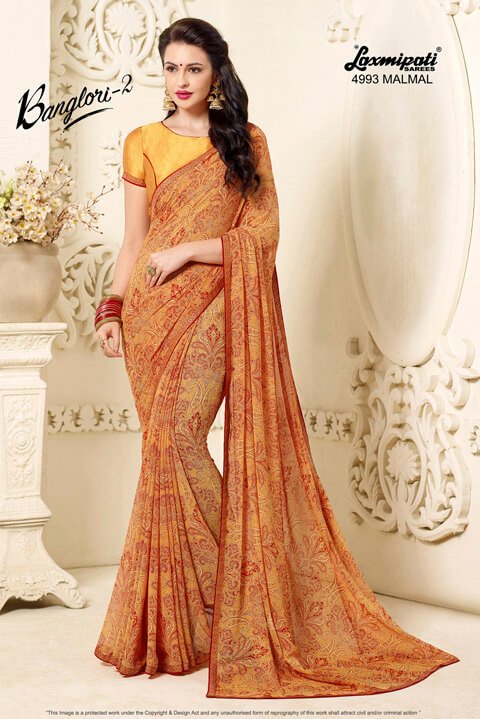 Laxmipati Banglori 4993 Multicolor Georgette Saree