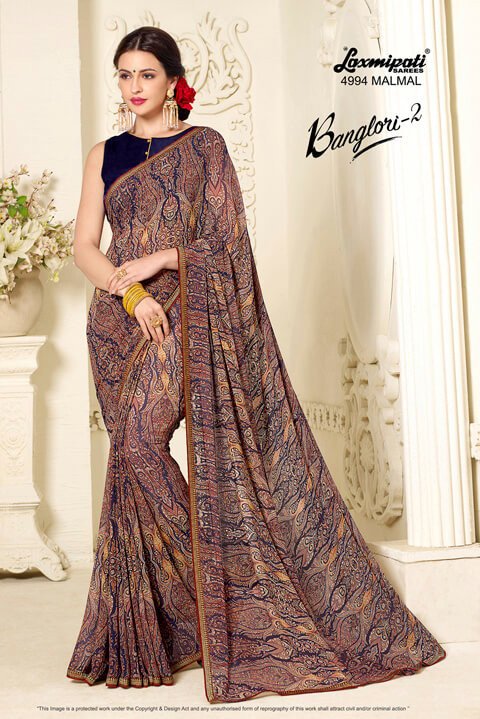 Laxmipati Banglori 4994 Multicolor Georgette Saree