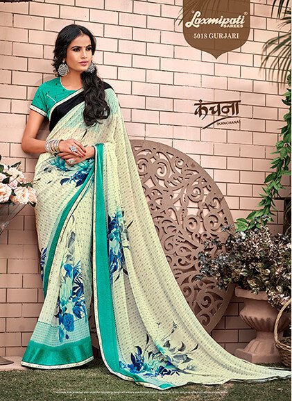 Laxmipati Kanchana 5018 Multicolor Georgette Saree