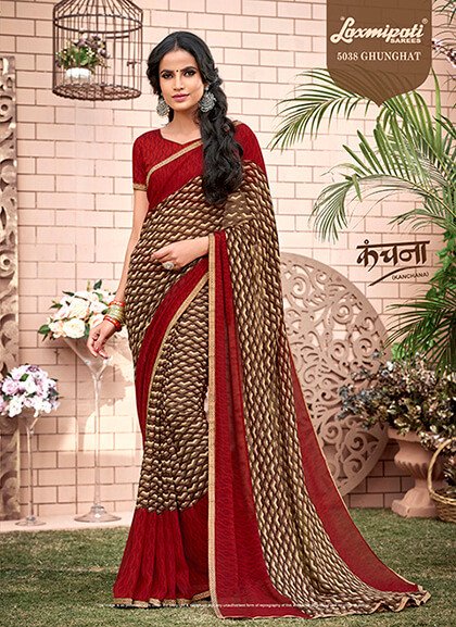 Laxmipati Kanchana 5038 Multicolor Georgette Saree