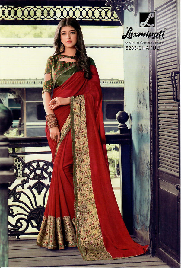 Laxmipati Morchadi 5283 Red Georgette Saree