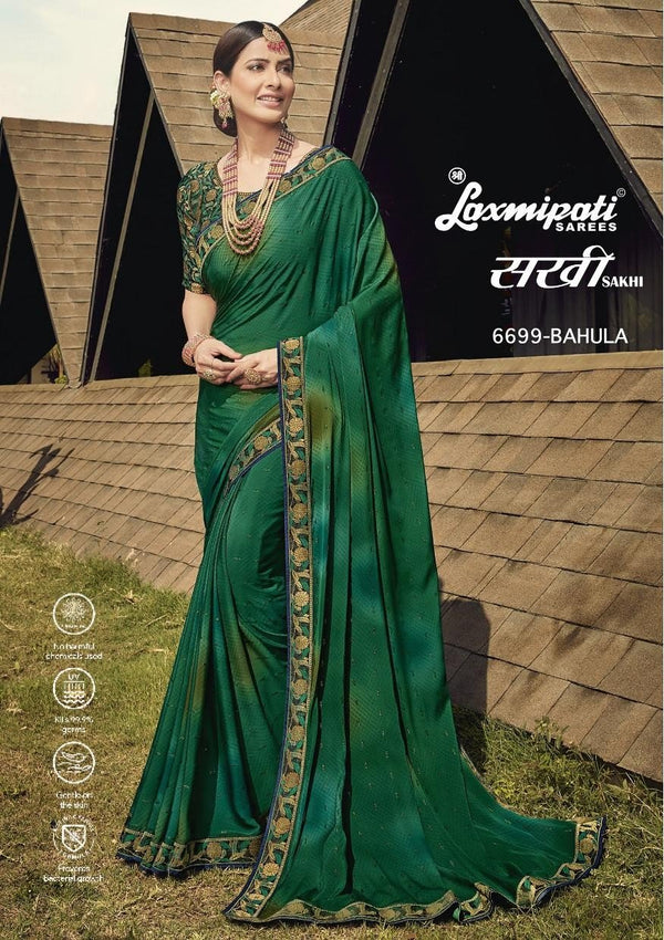 Laxmipati Sakhi 6699 Green Silk Saree