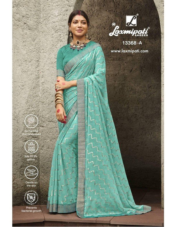 Laxmipati Sundarta-2 Pm-13368-A Green Chiffon Saree