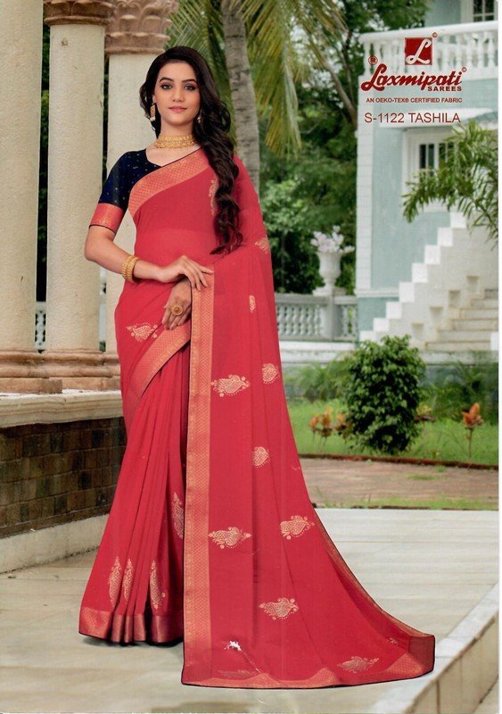 Laxmipati Tashila S-1122 Pink Georgette Saree