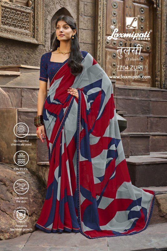 Laxmipati Tulashi 7704 Multicolor Georgette Saree