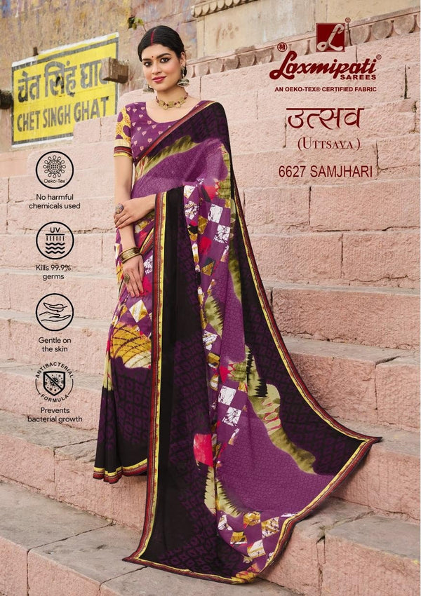 Laxmipati Uttsava 6627 Multicolor Georgette Saree