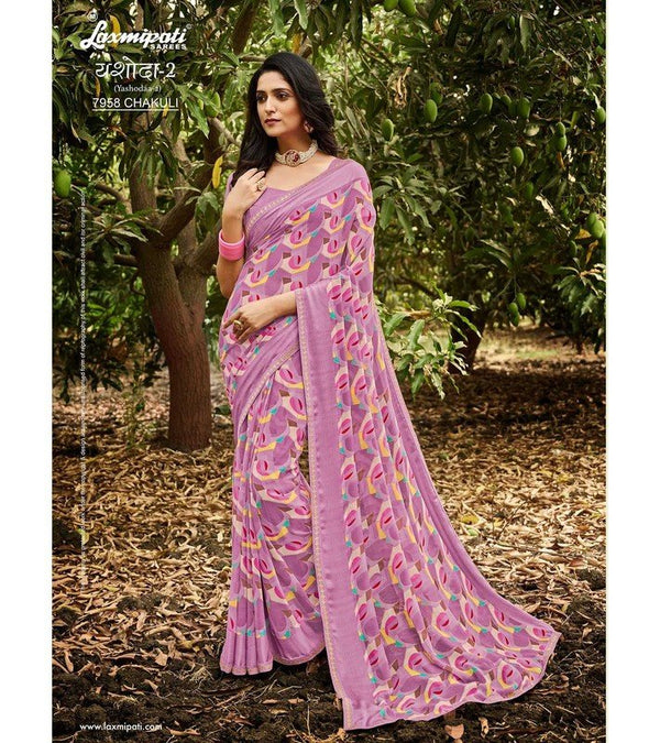 Laxmipati Yashoda-2 7958 Mauve Georgette Saree