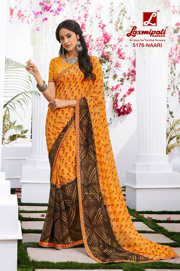 Laxmipati Rangrezi 5176 Multicolor Georgette Saree