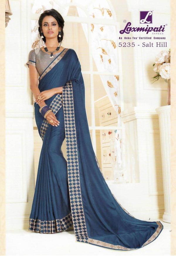 Laxmipati Gulkand 5235 Blue Silk Saree