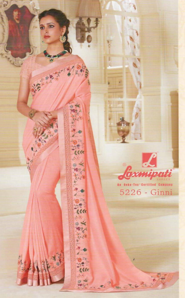 Laxmipati Gulkand 5226 Peach Silk Saree