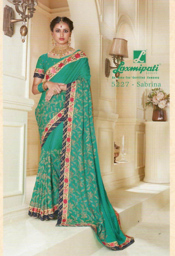 Laxmipati Gulkand 5227 Green Silk Saree