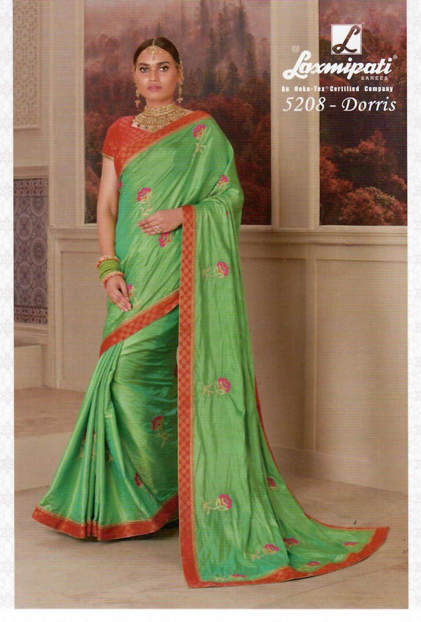 Laxmipati Padmavati-2 5208 Green Paper Silk Saree