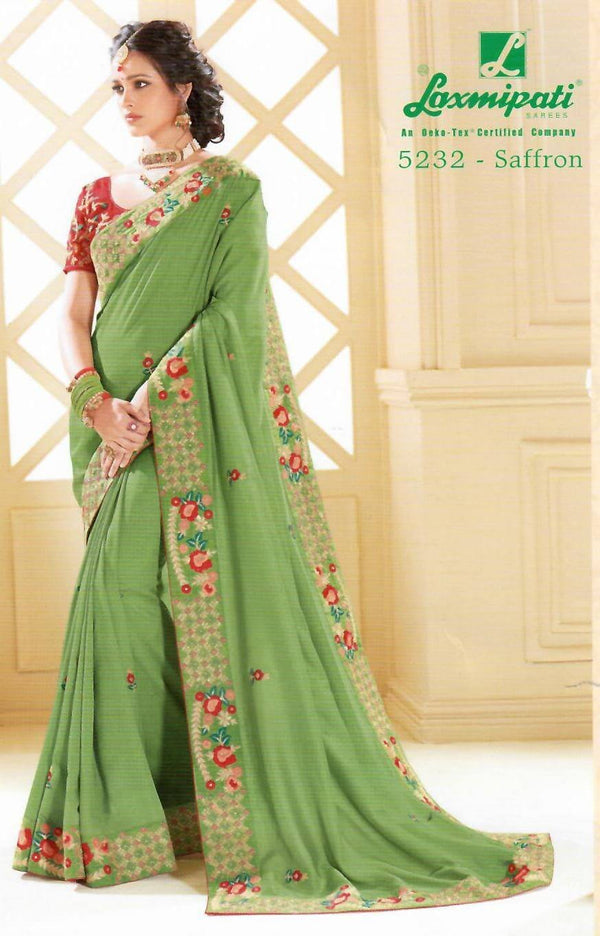 Laxmipati Gulkand 5232 Green Silk Saree