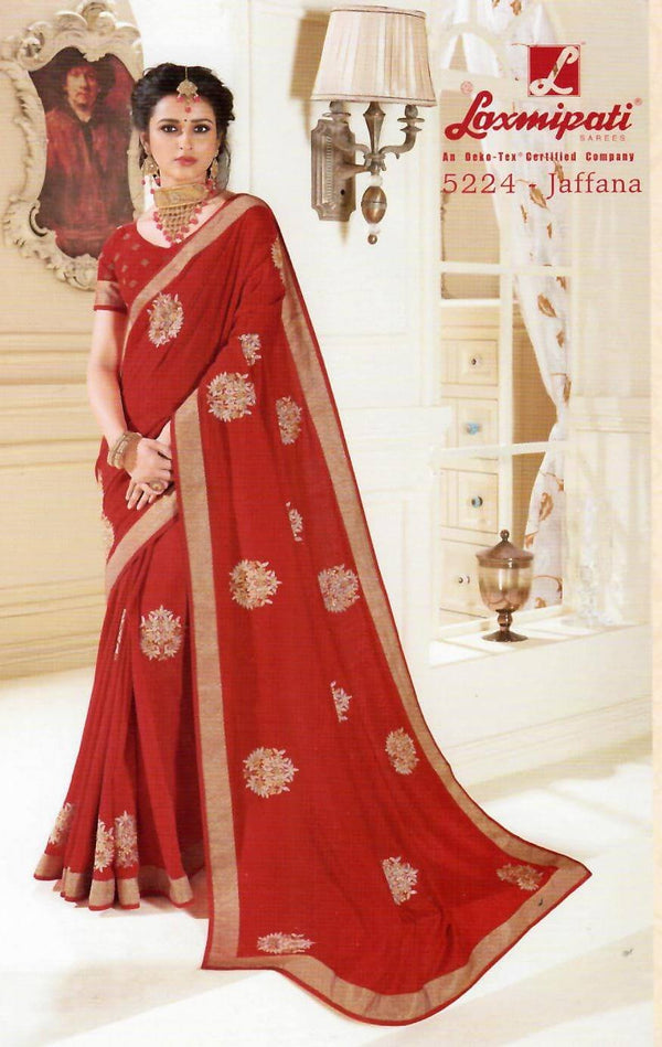 Laxmipati Gulkand 5224 Red Silk Saree