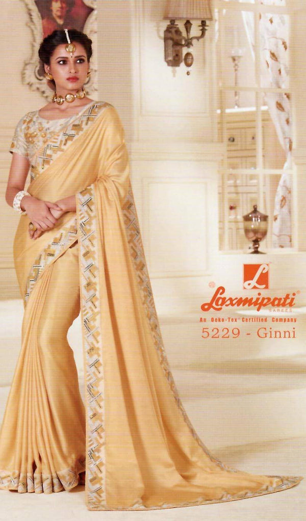 Laxmipati Gulkand 5229 Cream Silk Saree