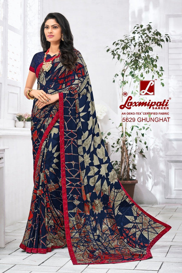 Laxmipati Manoneeta 5629 Multicolor Georgette Saree