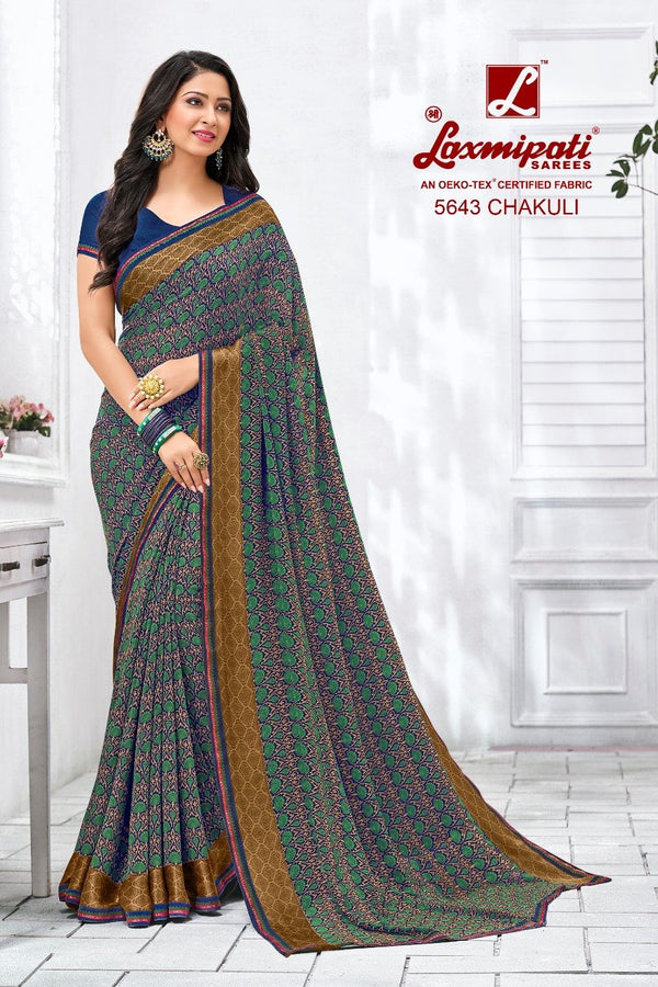 Laxmipati Manoneeta 5643 Multicolor Georgette Saree