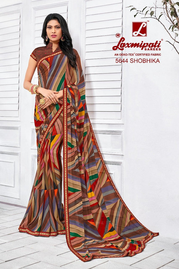 Laxmipati Manoneeta 5644 Multicolor Raw Silk Saree