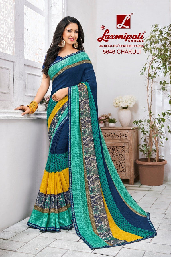 Laxmipati Manoneeta 5646 Multicolor Raw Silk Saree