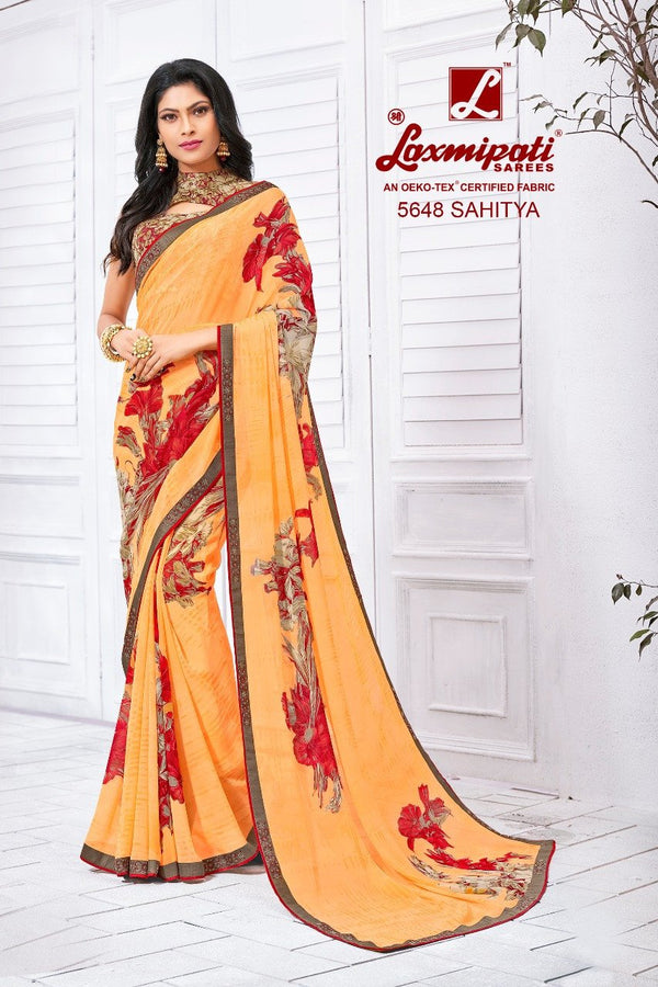 Laxmipati Manoneeta 5648 Multicolor Raw Silk Saree