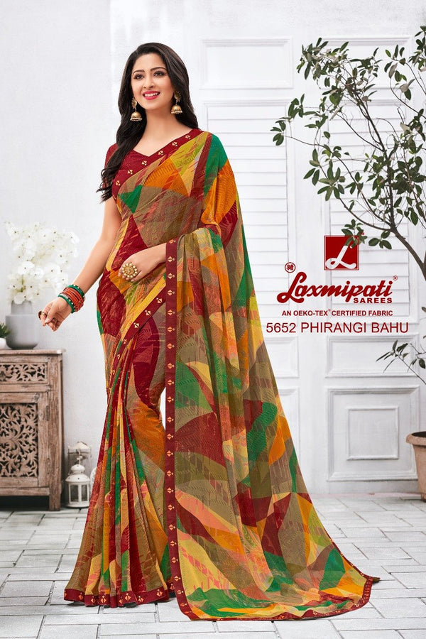 Laxmipati Manoneeta 5652 Multicolor Georgette Saree