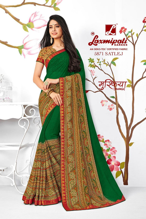 Laxmipati Mushkiya 5871 Multicolor Georgette Saree