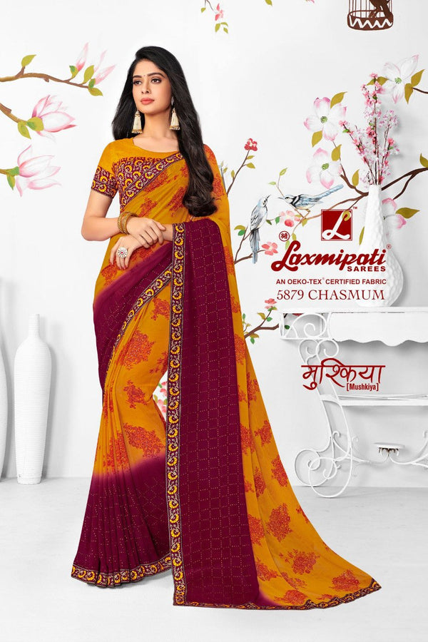 Laxmipati Mushkiya 5879 Multicolor Georgette Saree