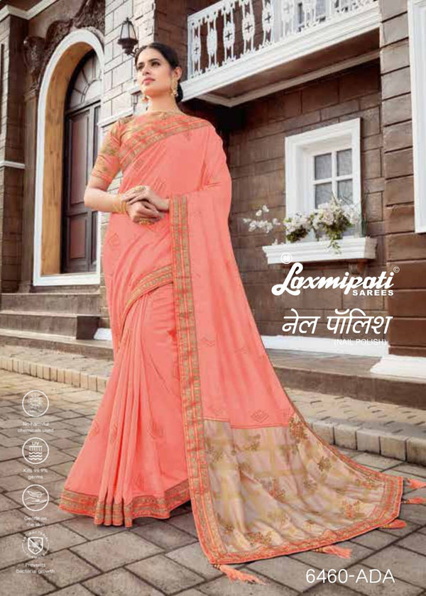 Laxmipati Nail Polish 6460 Pink Chiffon Saree