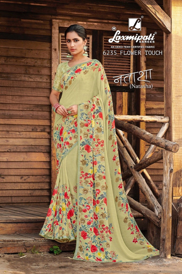 Laxmipati Natasha 6235 Green Georgette Saree