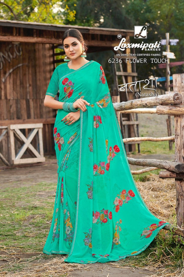 Laxmipati Natasha 6236 Green Georgette Saree