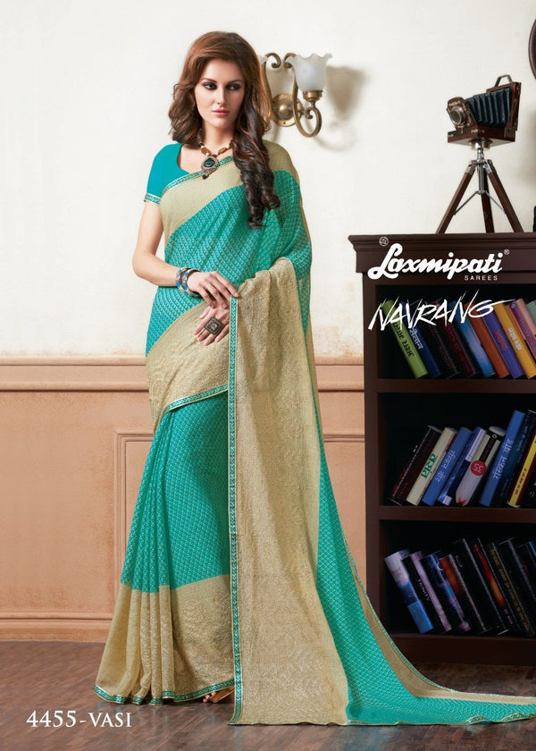 Laxmipati Navrang 4455 Multicolor Chiffon Saree