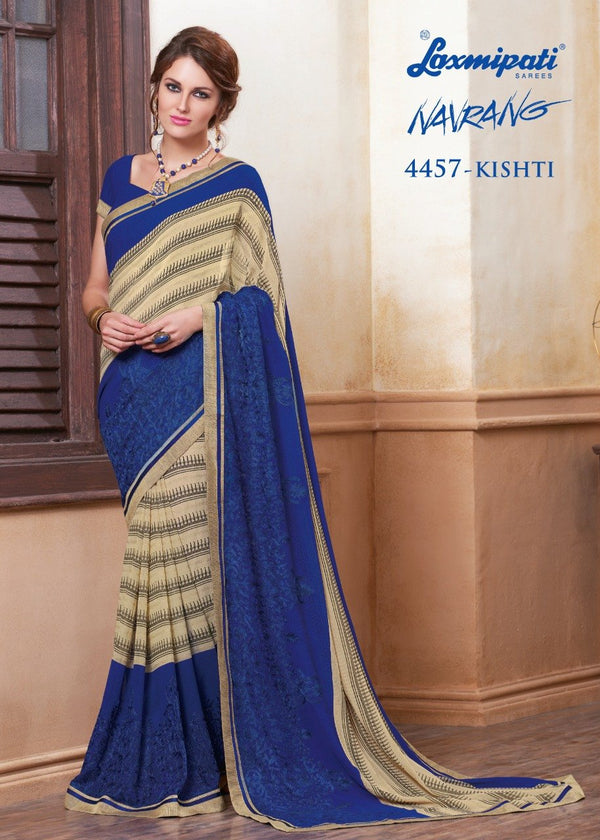 Laxmipati Navrang 4457 Multicolor Chiffon Saree