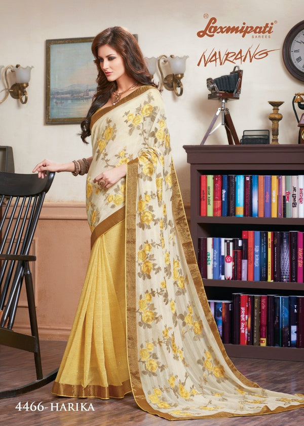 Laxmipati Navrang 4466 Multicolor Chiffon Saree