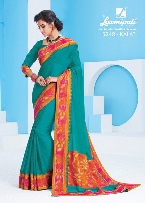 Laxmipati Nilaya 5248 Multicolor Chiffon Saree