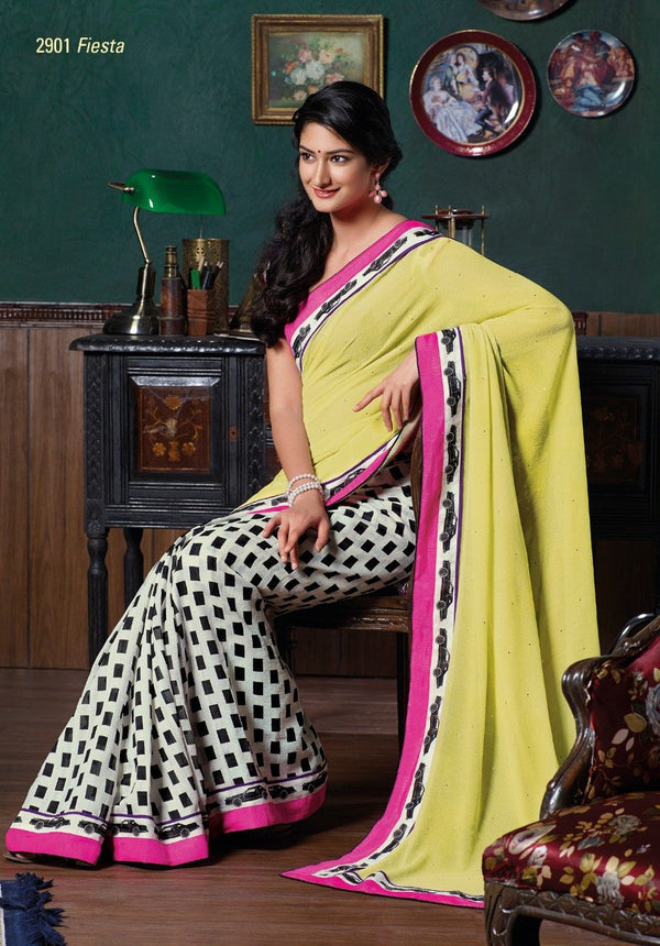 Laxmipati Old Hit 2901 Multicolor Chiffon Saree