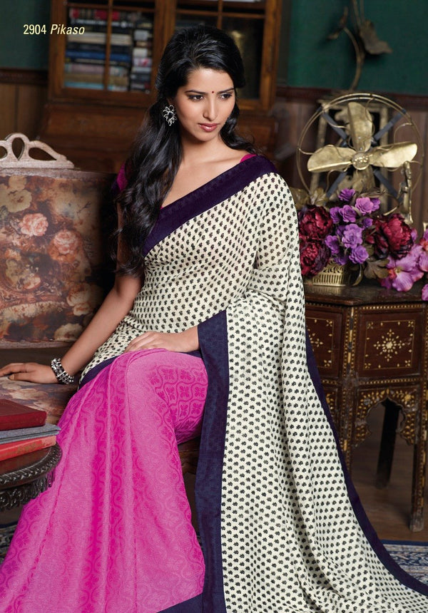 Laxmipati Old Hit 2904 Multicolor Chiffon Saree