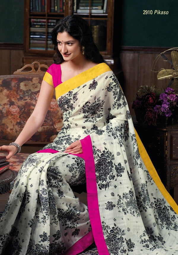 Laxmipati Old Hit 2910 Multicolor Chiffon Saree