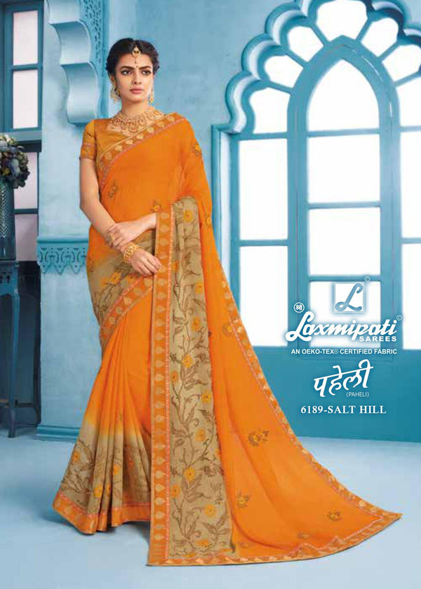 Laxmipati Paheli 6189 Multicolor Chiffon Saree