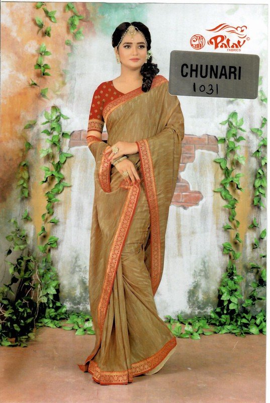 Palav Chunari Mix P1031 Beige Georgette Saree