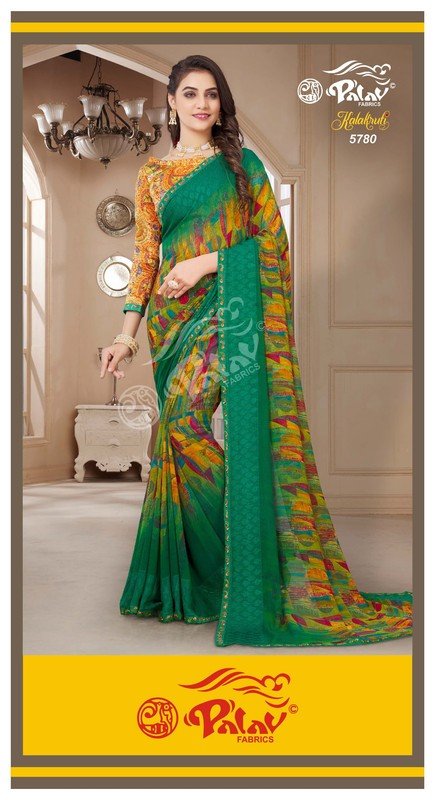 Palav Kalakruti P5780 Multicolor Georgette Saree